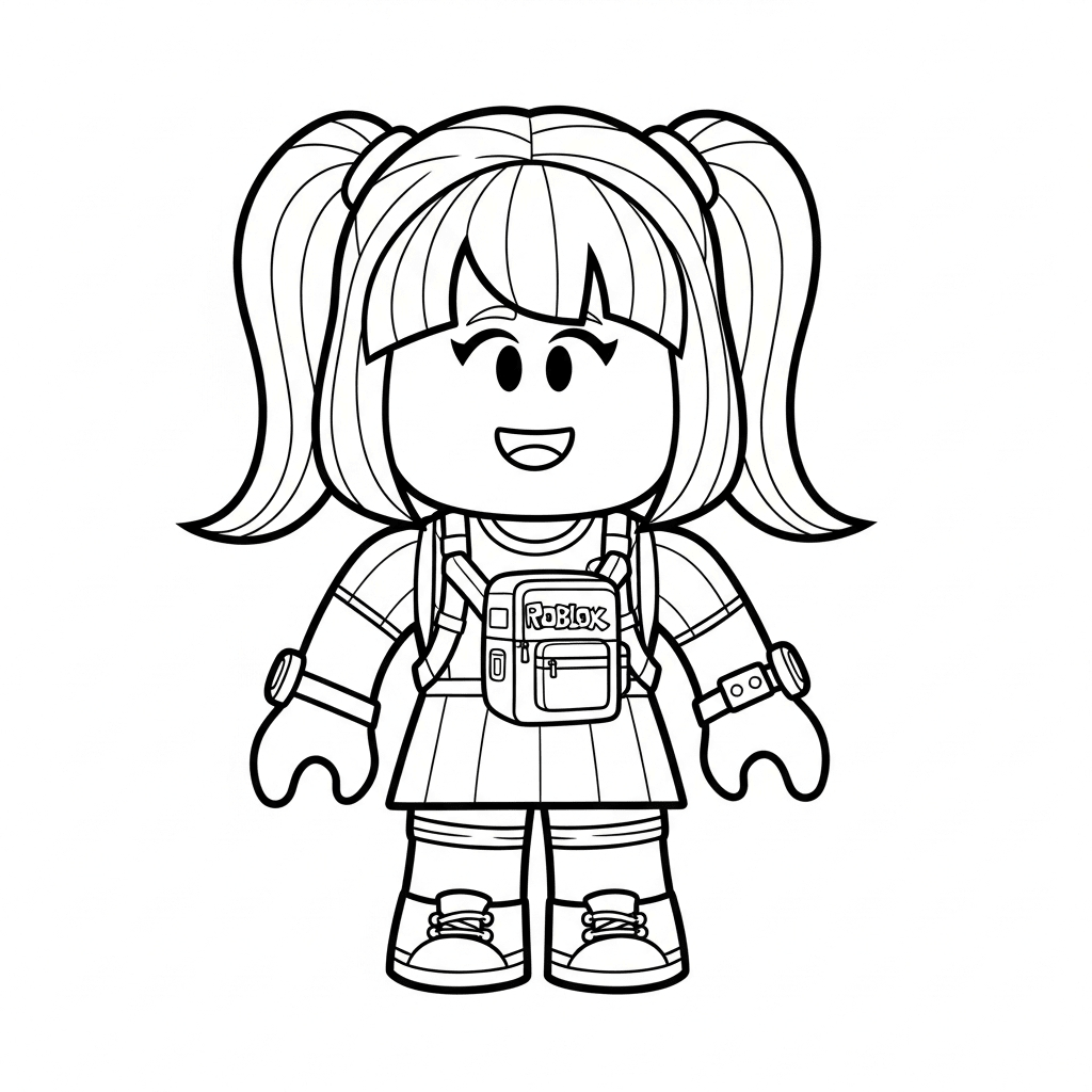 Ein Mädchen Roblox Figur