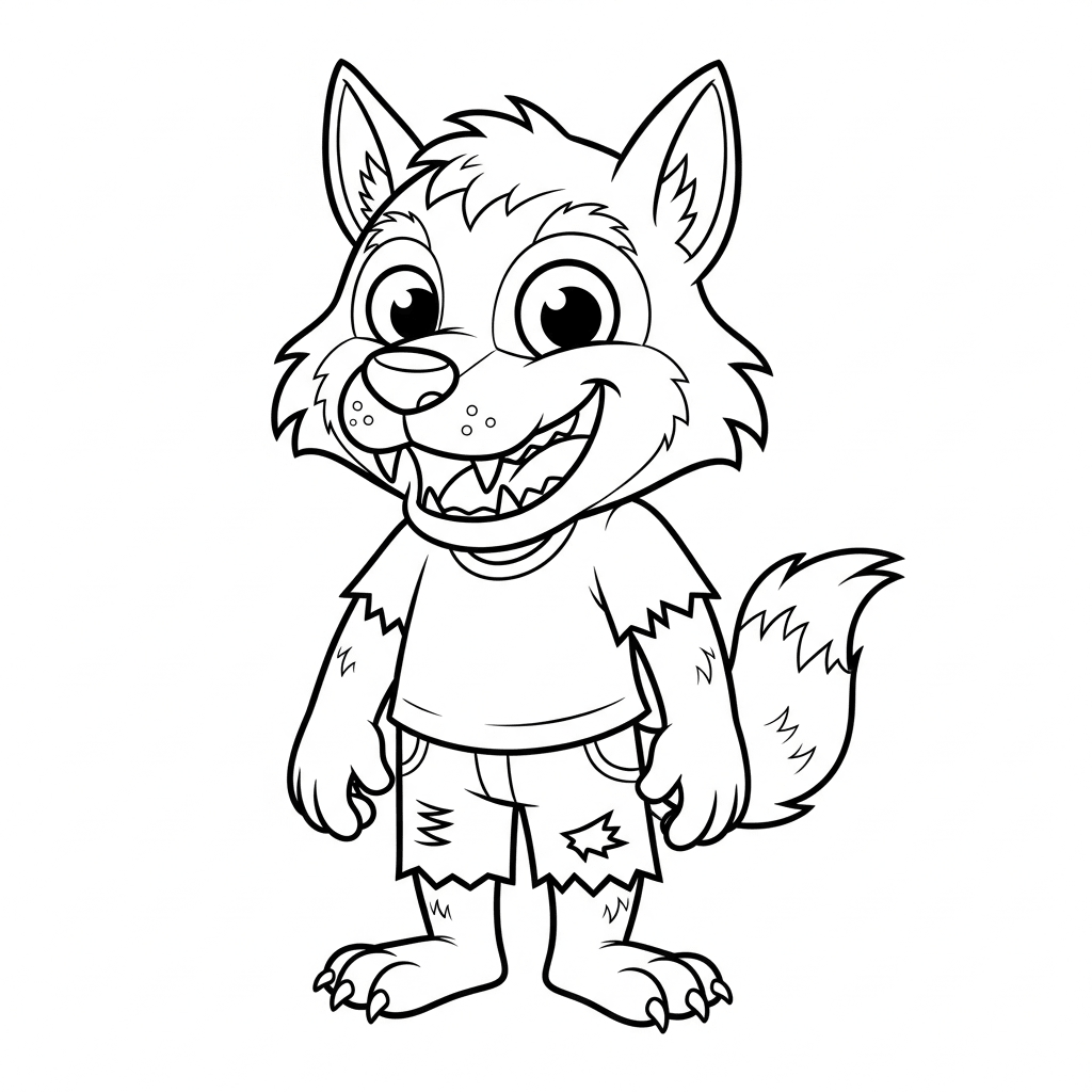 A scary werewolf