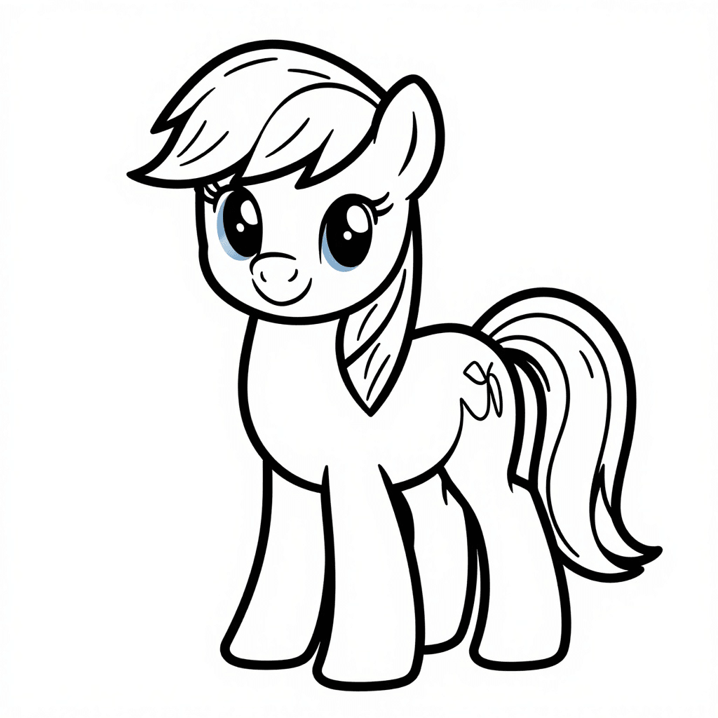 Pony Amigable para Colorear