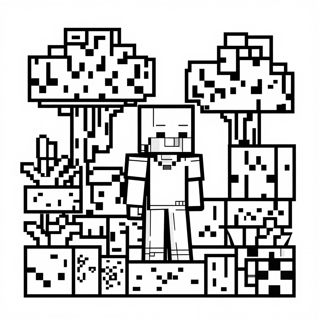 Aventure Minecraft de Steve: Creeper Curieux!