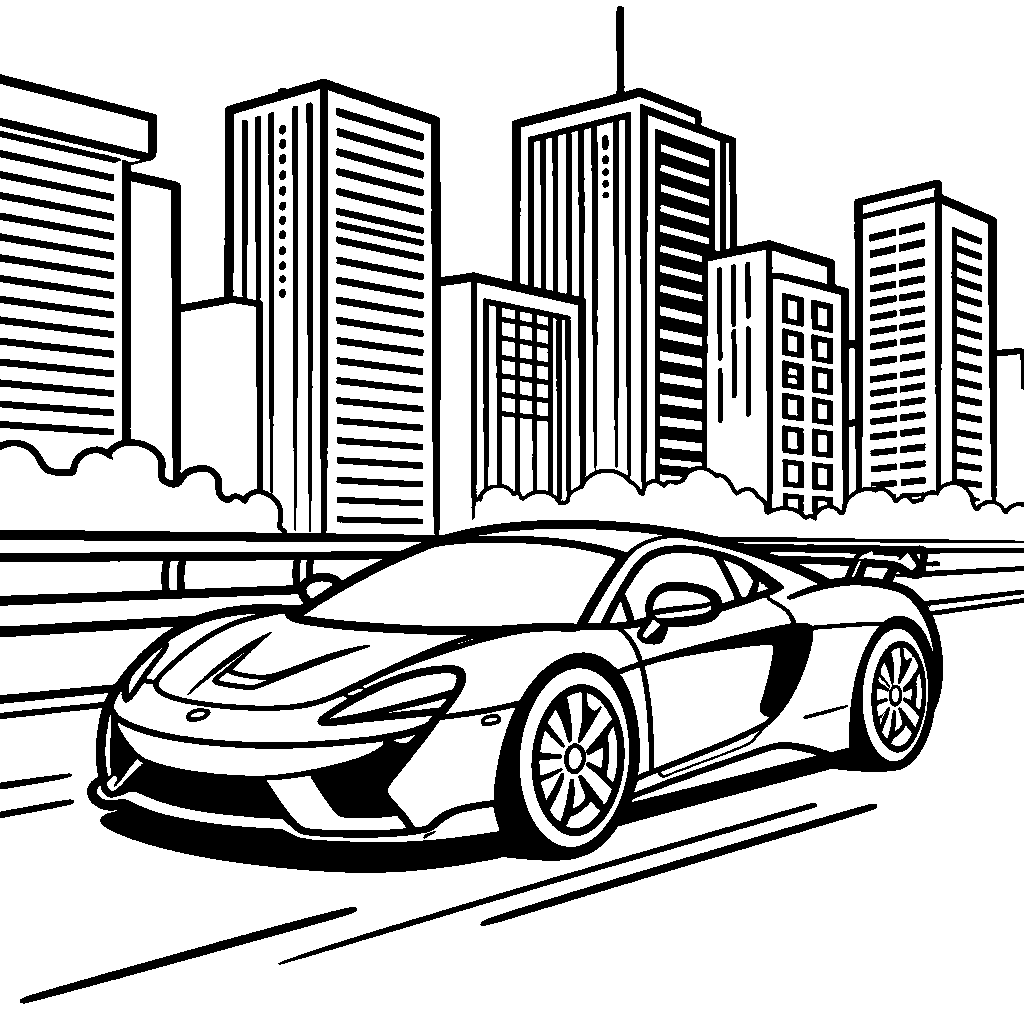 Voiture Sportive Ville Dynamique