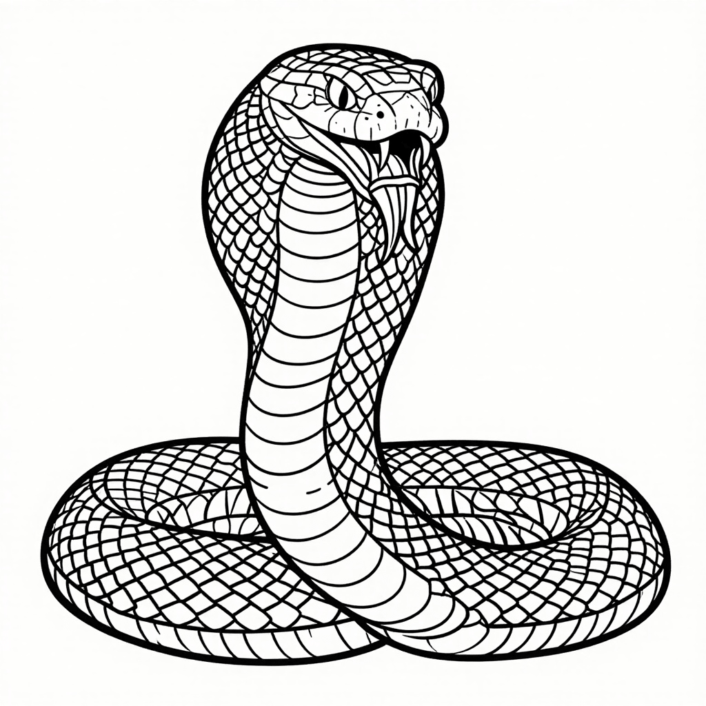 Colossal Serpent's Menace Coloring Page