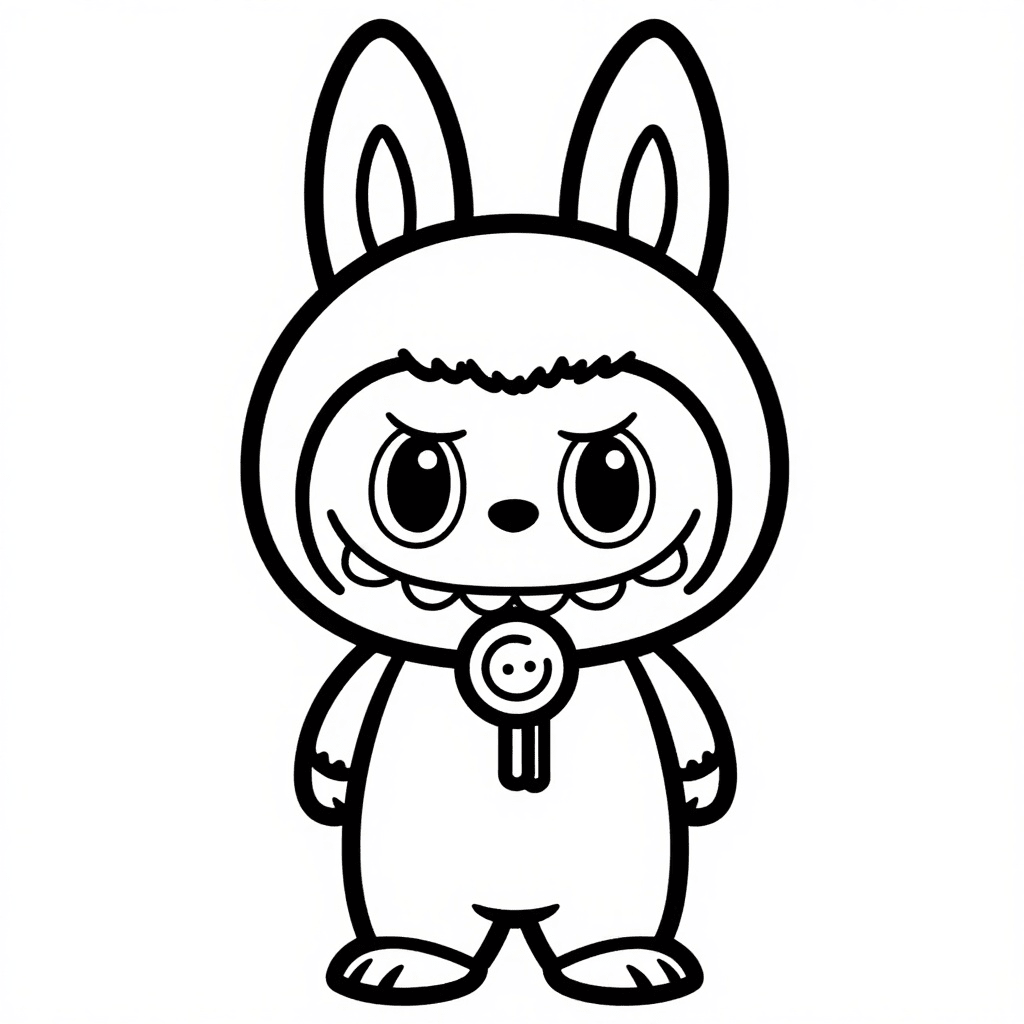 Cute Labubu's Mischievous Lollipop Smile