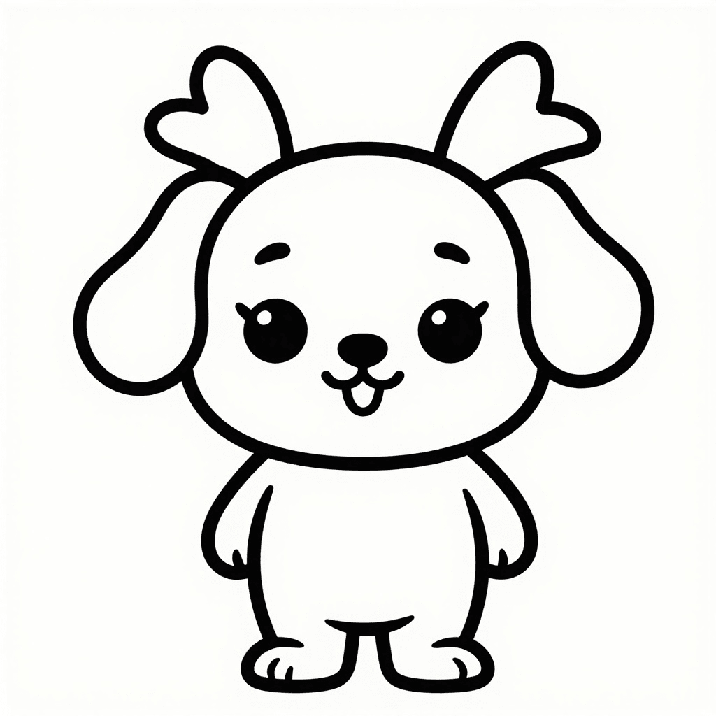 Lindo Labubu de Pie con Suave Sonrisa