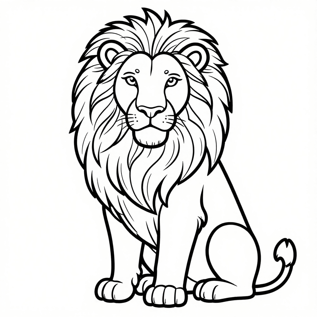 Majestätischer Löwe Malvorlage