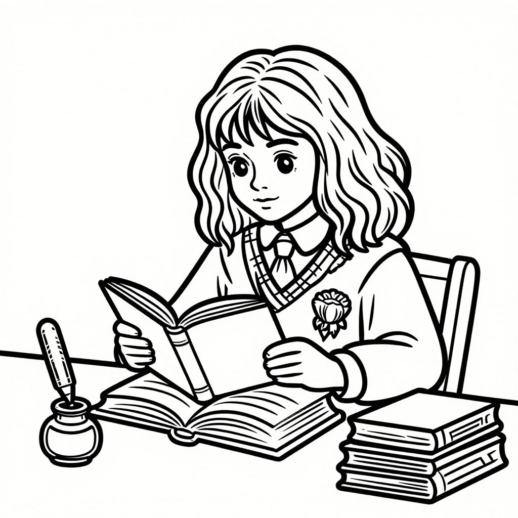 Hermiones Magiska Studieboksfärgläggning