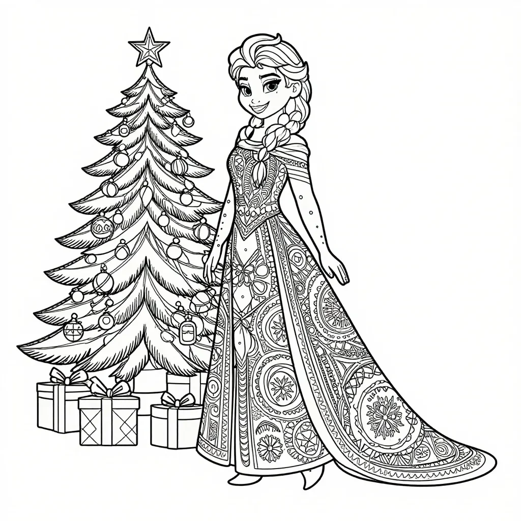 Elsa's Magical Christmas Scene