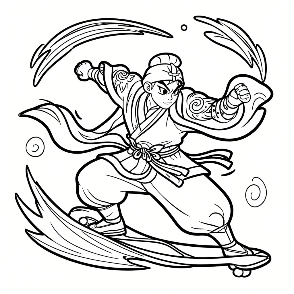 Aang Avatar State Air Scooter Rush