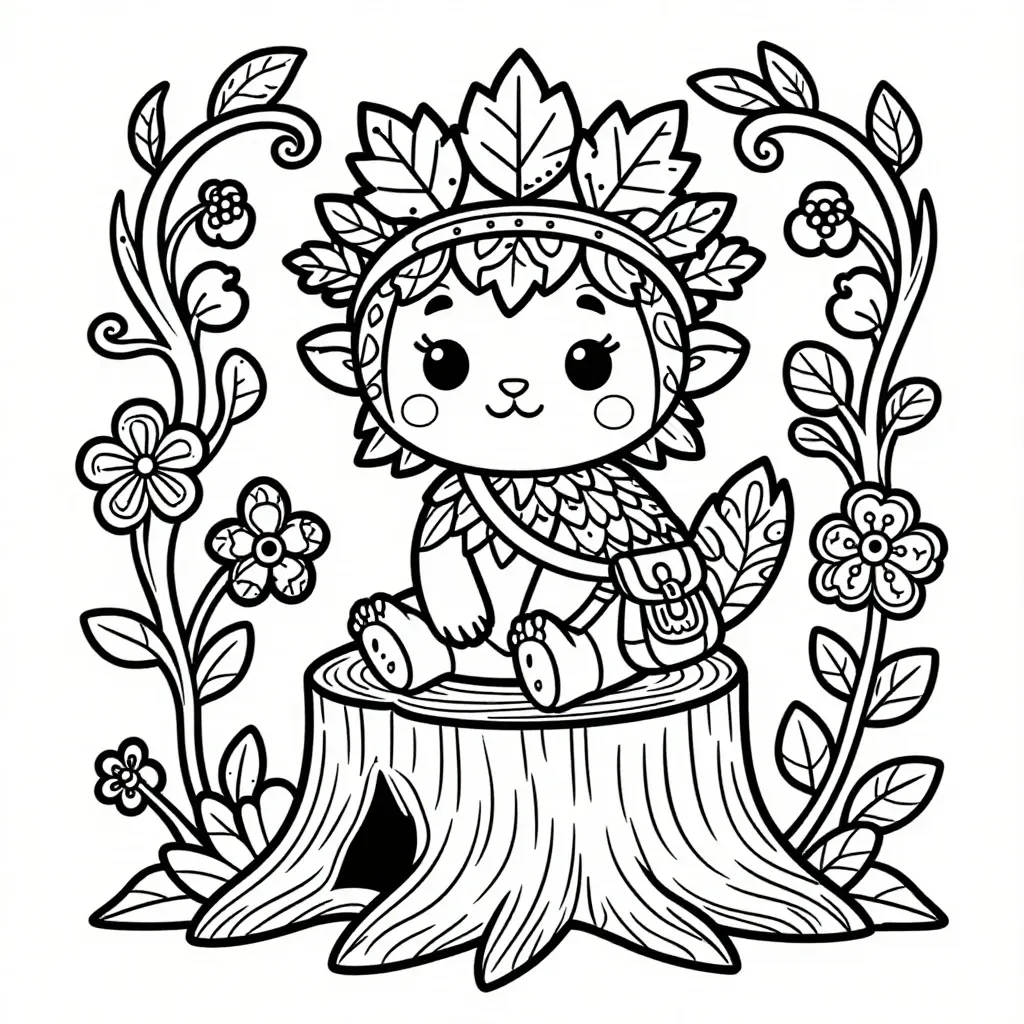 Rtyu: Lekfull Skogsande Färgläggning