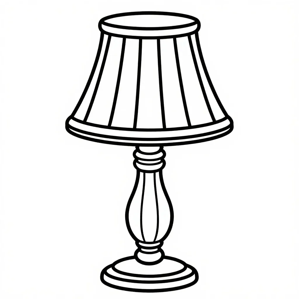 Elegante Tischleuchte zum Ausmalen