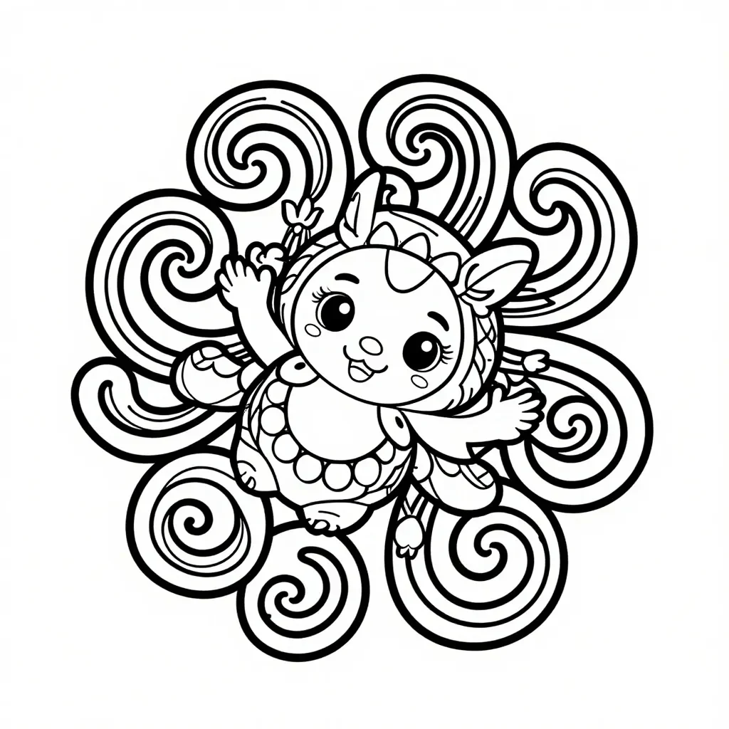 Intrikata Krumelur Virvlar Färgläggning