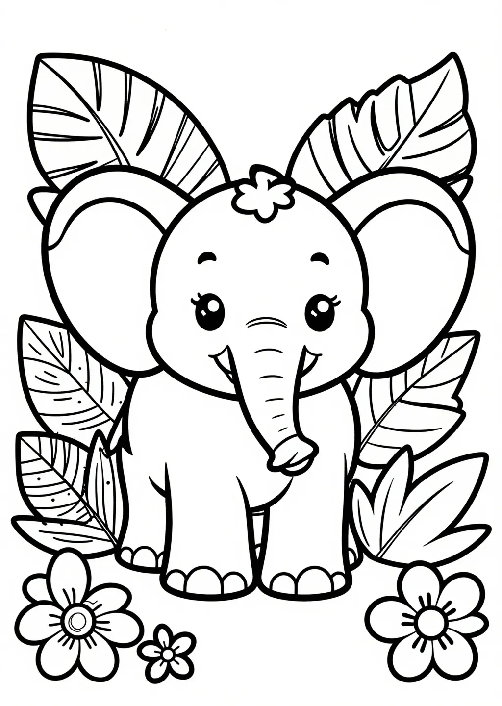 Glad Elefantkalv i Djungeln