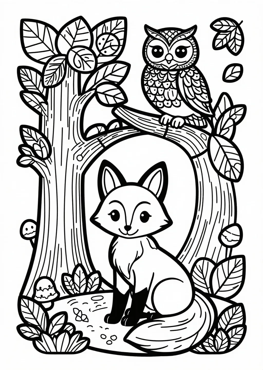 Zauberwald: Fuchs & Eule im Märchenhain