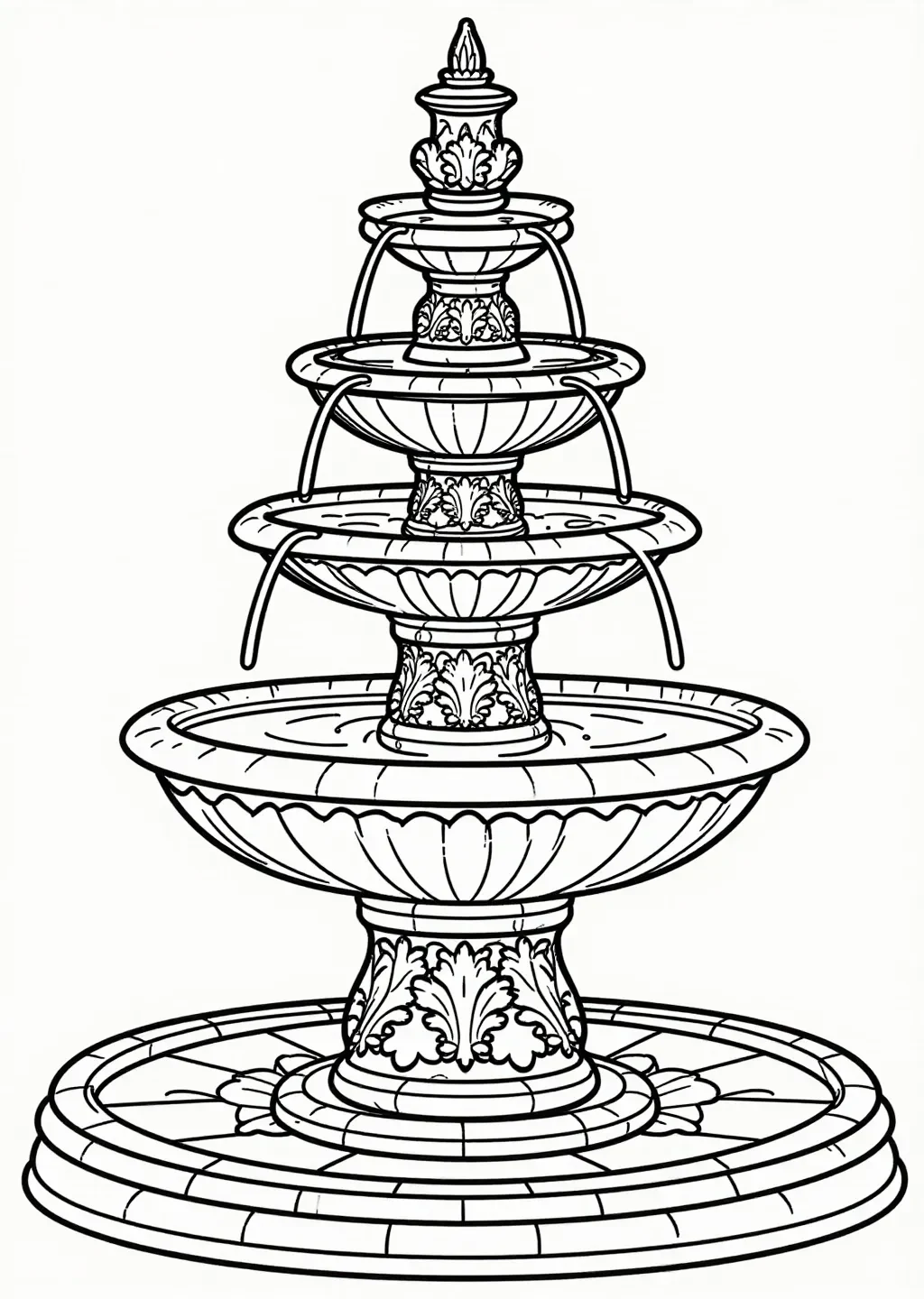 Majestätisk Fontän Målarbild