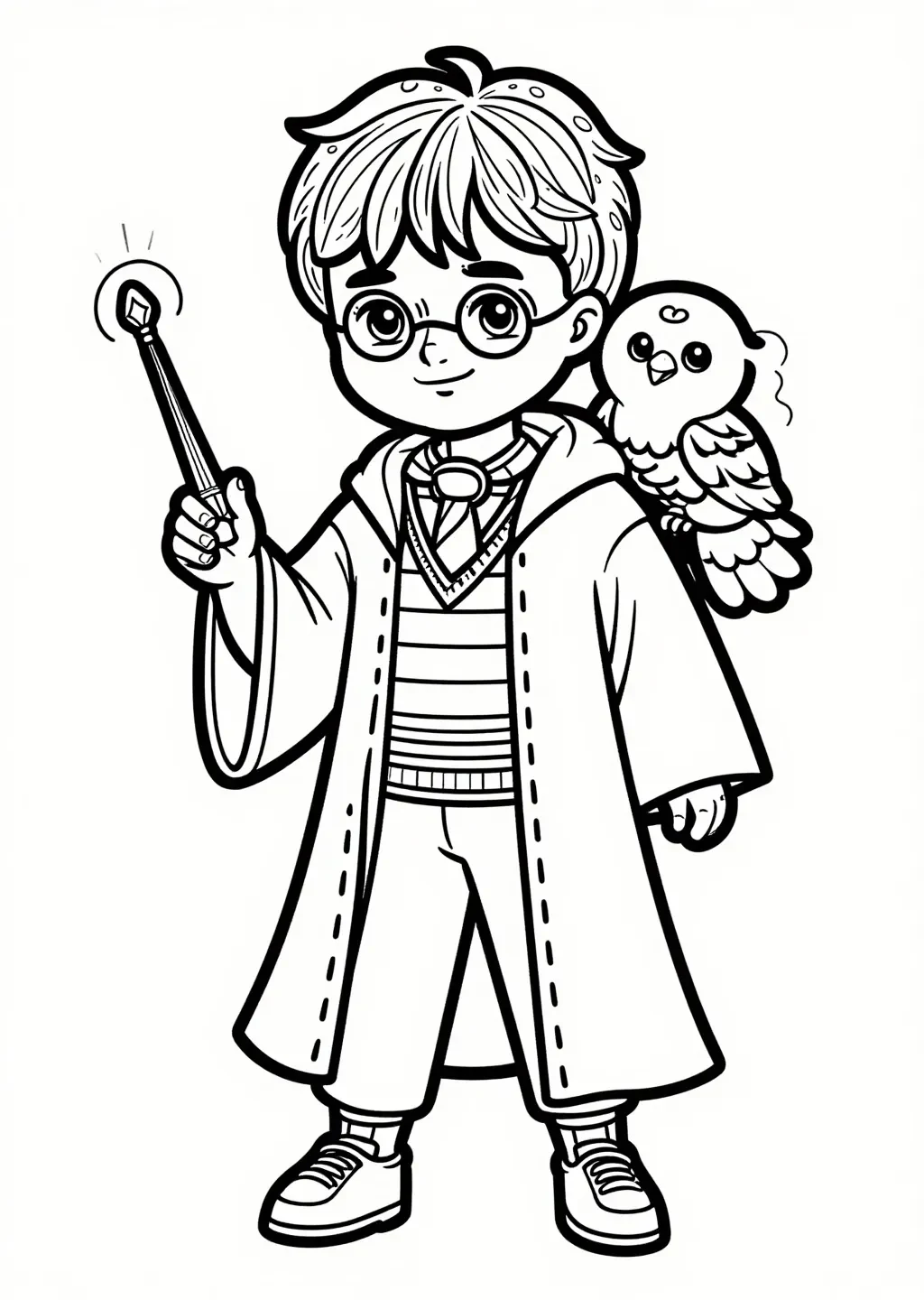 Harry's First Spell at Hogwarts with Hedwig