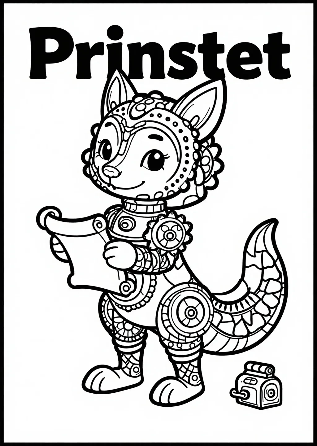 Wunderliche Prinstet Mechanischer Fuchs Malbild