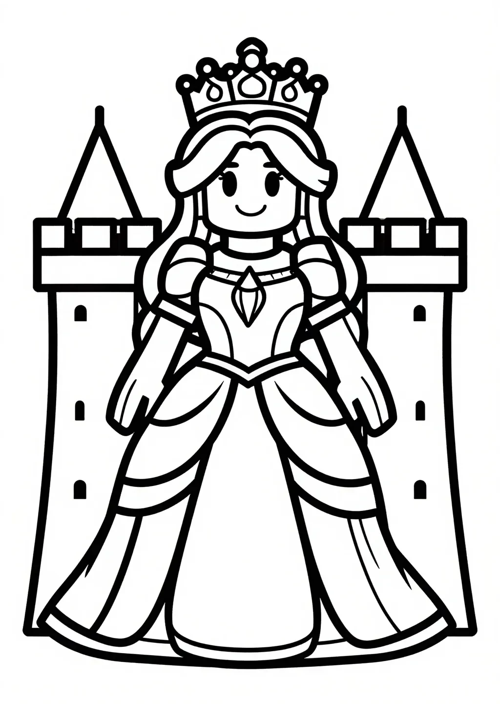 Confident Roblox Princess in Her Royal Gown