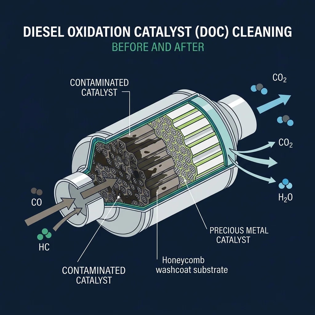 DOC Cleaning schematic illustration