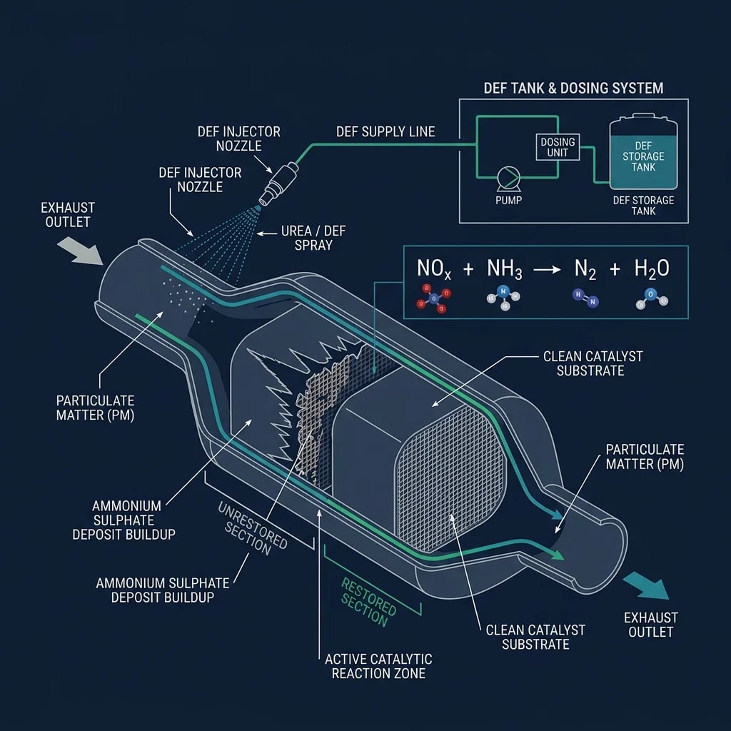 SCR Cleaning schematic illustration