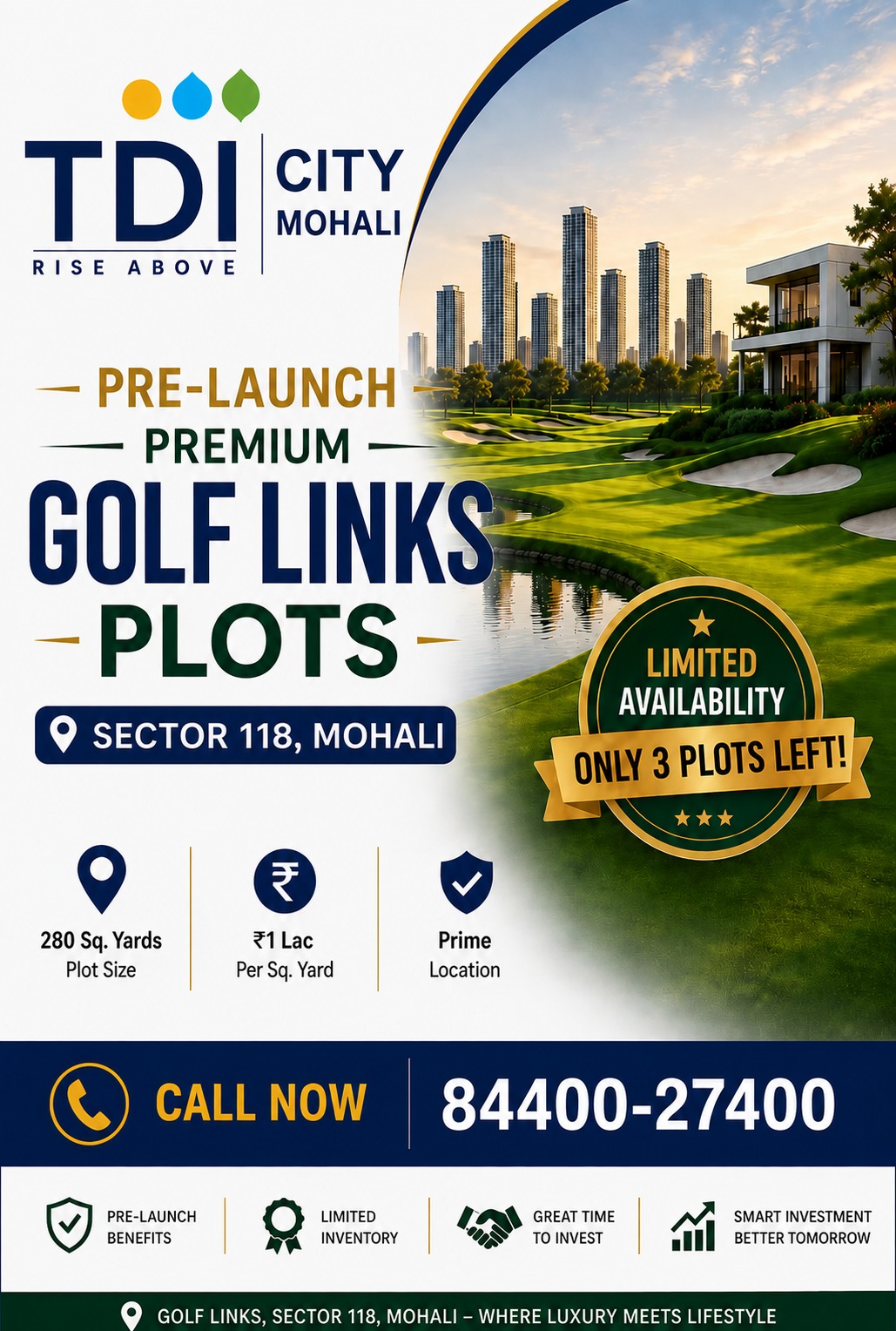 TDI City Mohali – Golf Links Plots