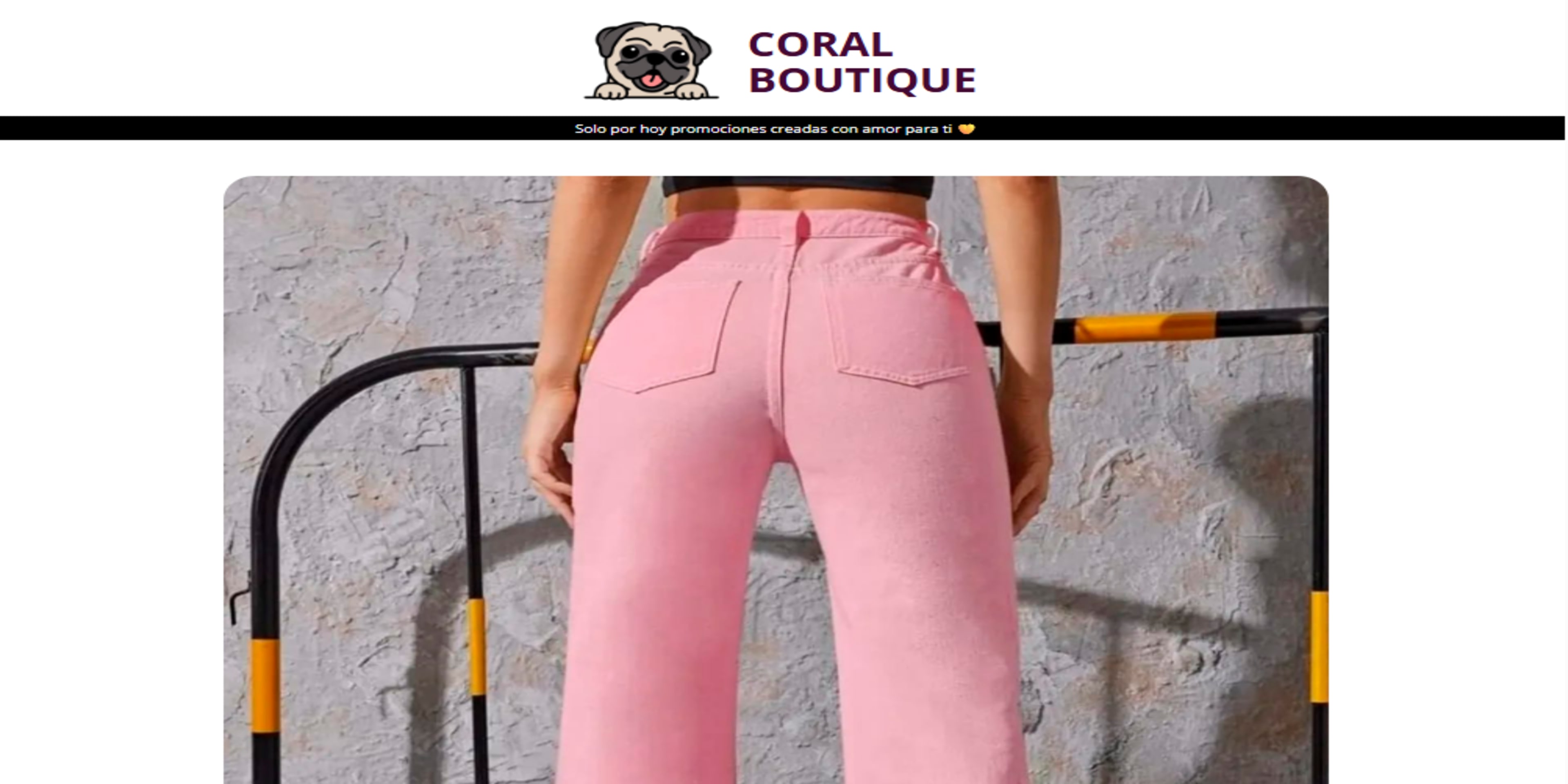 Landing page marca de moda