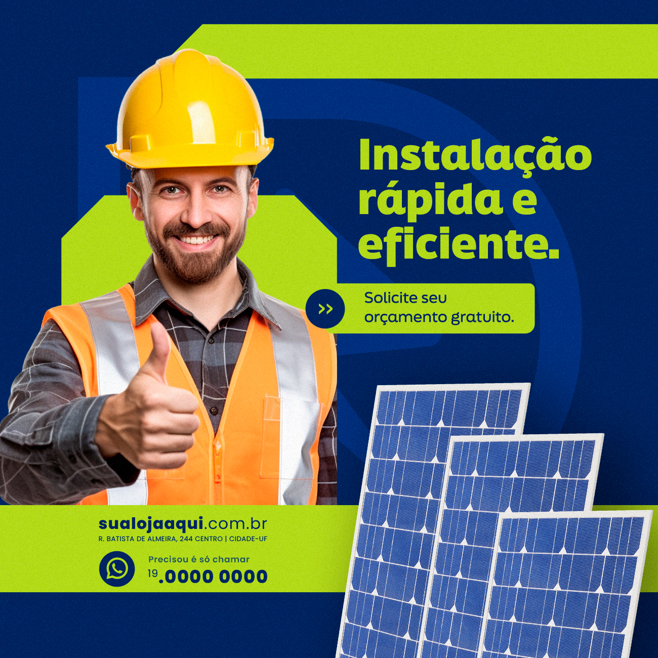 Energia Solar — Instalação rápida e eficiente