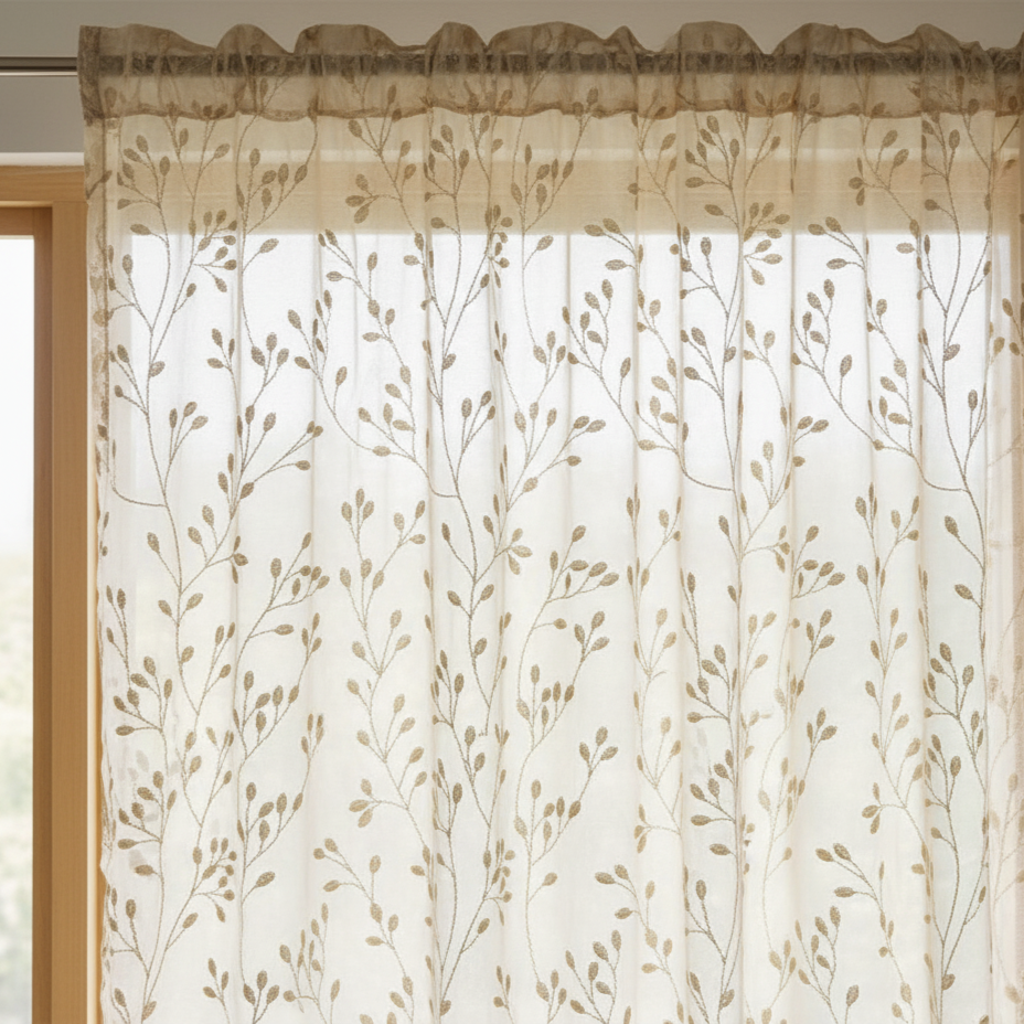 Curtain Panel- Leafy Vine Design
