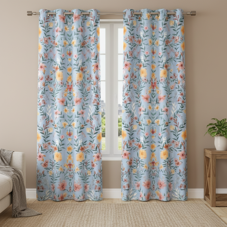 Luxury Textured Eyelet Blackout Curtains - Deep Violet Collection