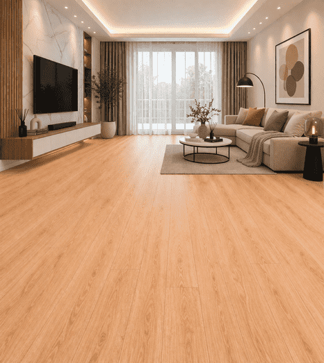 Premium Natural Light Oak SPC Click Lock Flooring 7.25"x48" 5mm Waterproof Rigid Core Plank