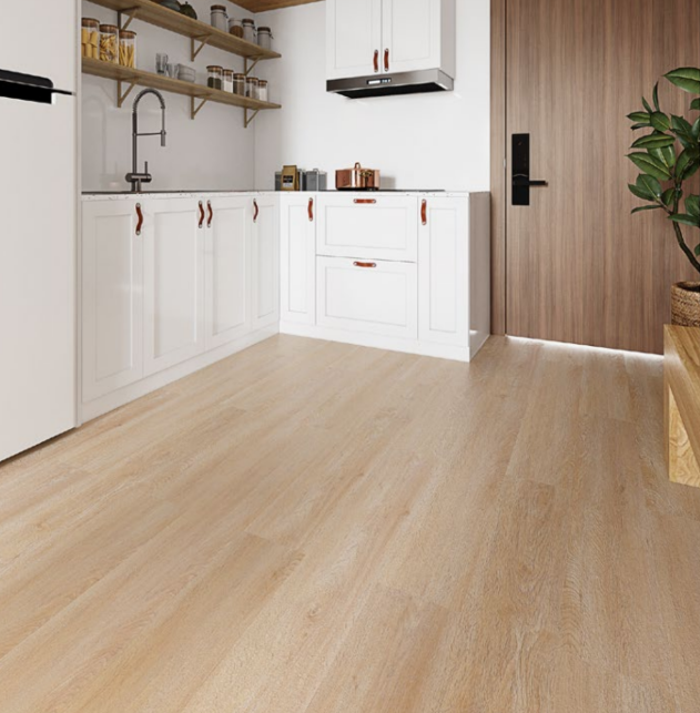 Premium Natural Beige Oak SPC Click Lock Flooring 7.25"x48" 5mm Waterproof Rigid Core Floor Plank