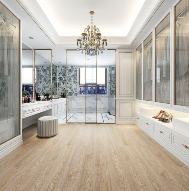 Premium Natural Sand Oak SPC Click Lock Flooring 7.25"x48" 4mm Waterproof Rigid Core Floor Plank