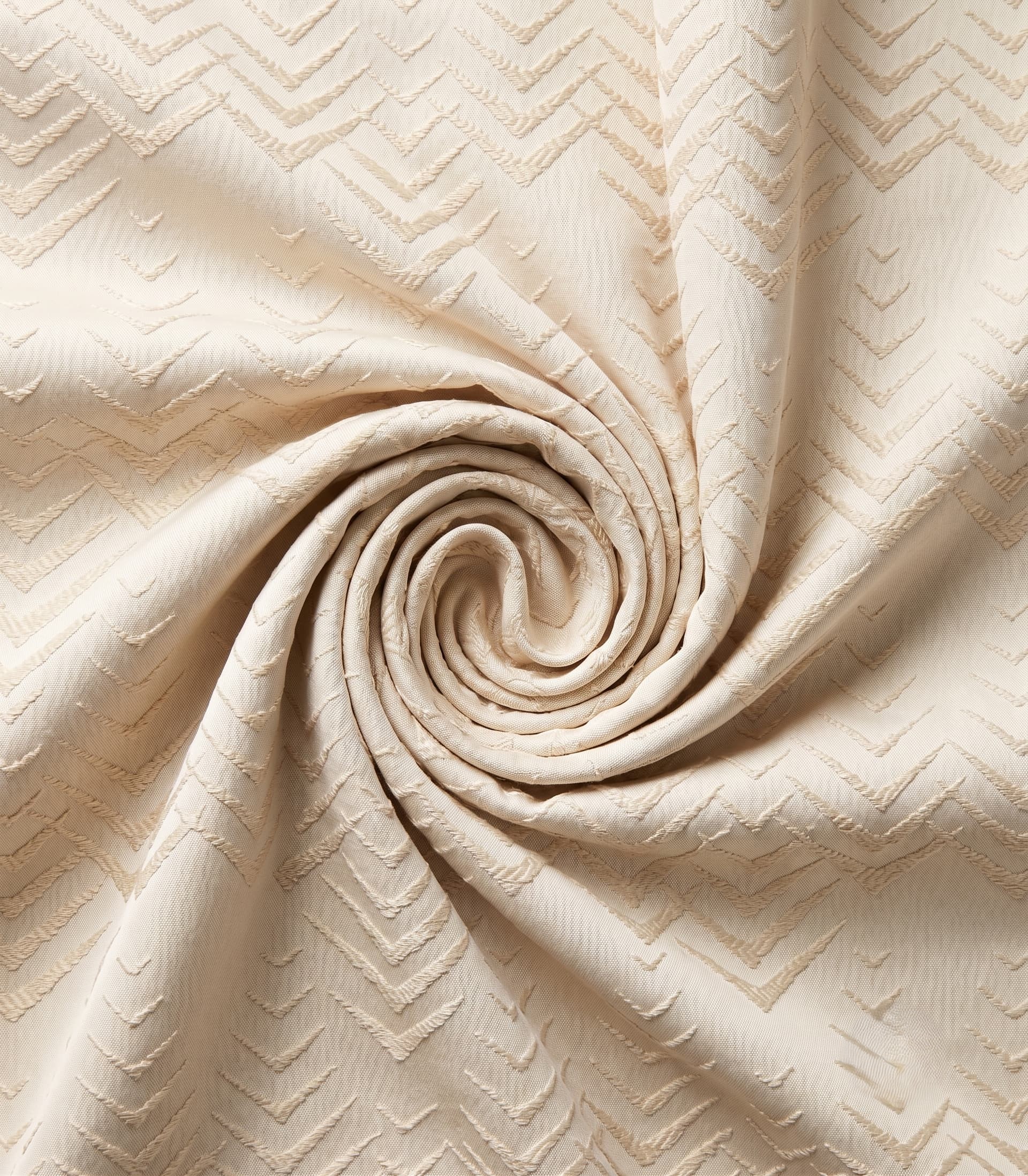 Premium Cream Ivory Chevron Jacquard Fabric – Luxury Textured Warm Beige Herringbone Material for Custom Drapery, Curtains, Roman Shades, and High-End Home Decor Accessories (Includes Free Design Consultation & Swatch Service)