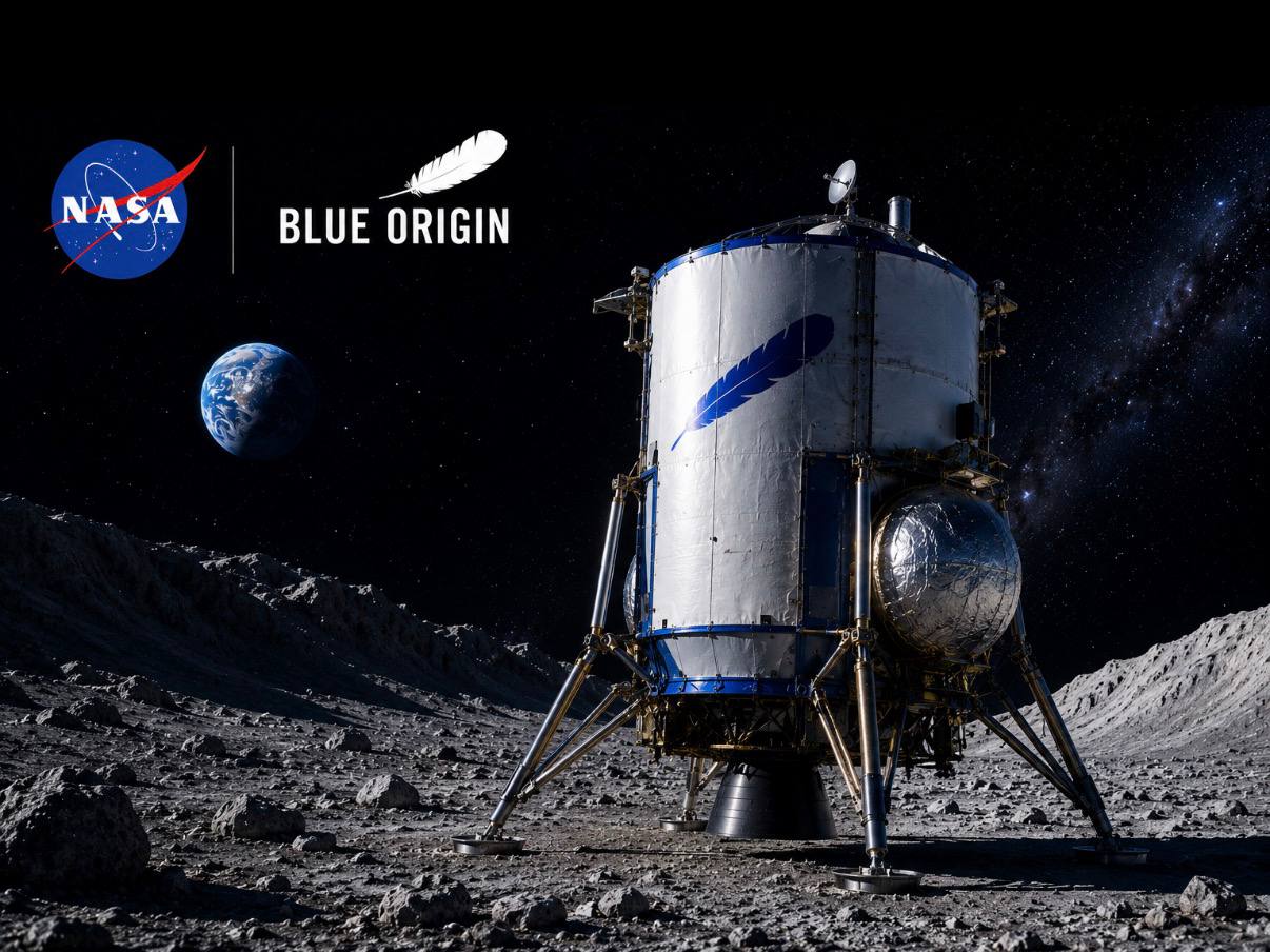 NASA Taps Blue Origin for First Moon Base Lander, Beating SpaceX to Inaugural Contract