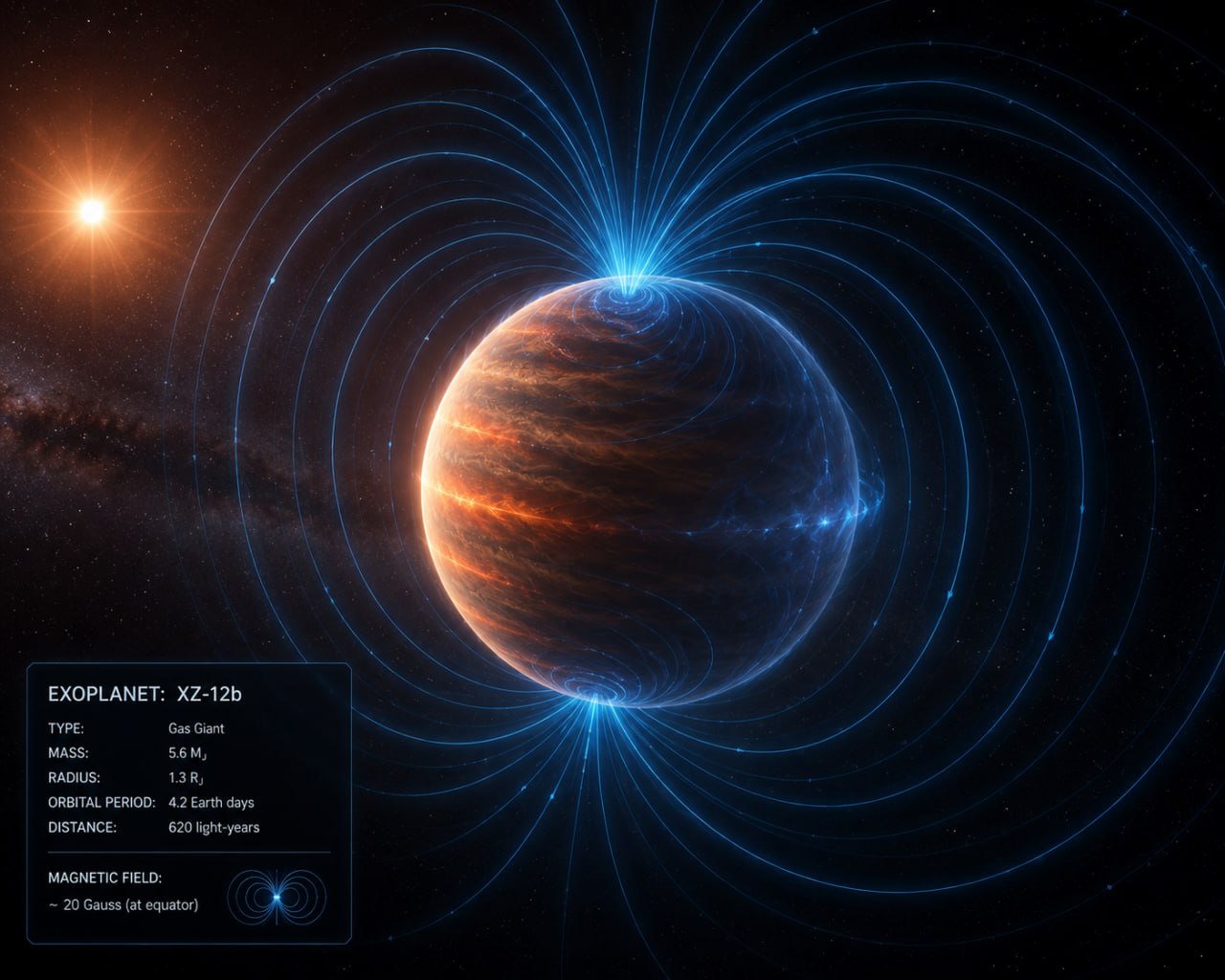 Astronomers Map Magnetic Fields on Distant Planets by Tracking Supersonic Winds