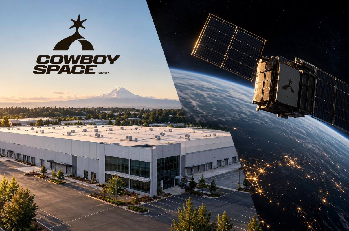 Cowboy Space Leases 291,000-Square-Foot Kent Plant to Build Orbital Data Center Satellites