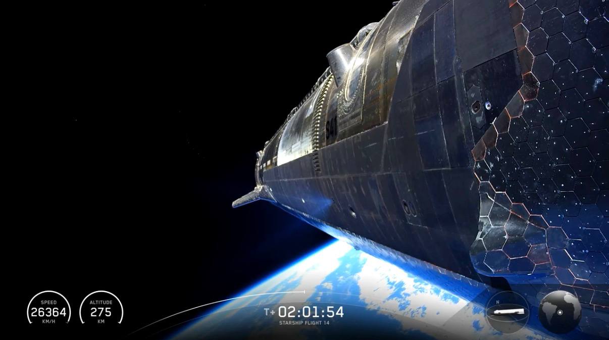 Starship Reaches Orbit for First Time, Deploys 26 Starlink V3 Satellites