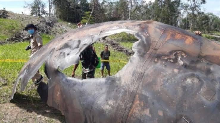 Indonesia Investigates Rocket Debris That Struck Palm Oil Plantation Near Homes