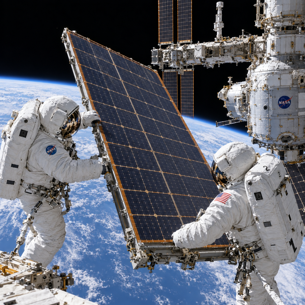 Astronauts Install Seventh Upgraded Solar Array, Setting Up Final ISS Power Boost