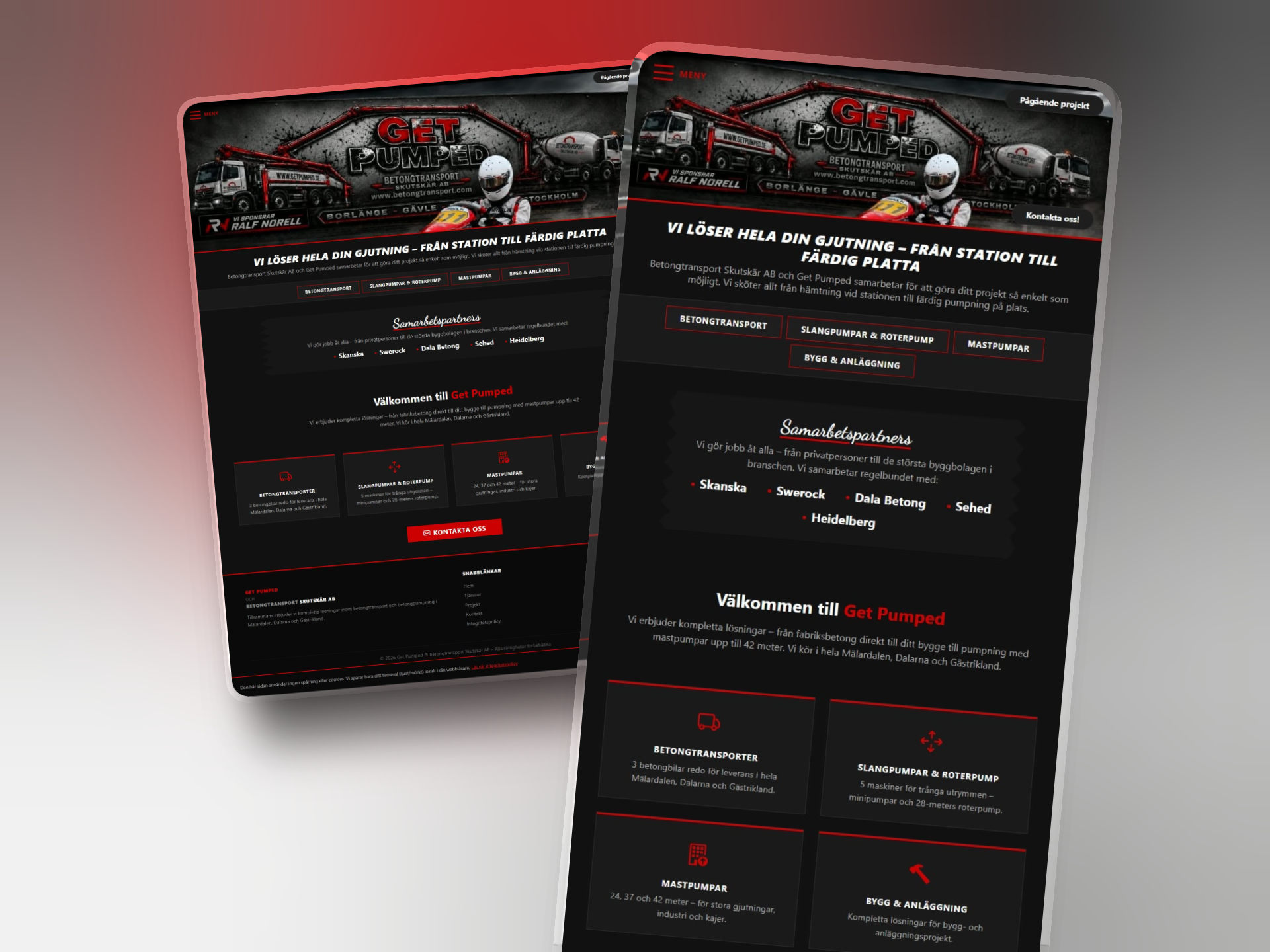 Get Pumped – Betongtransport & Betongpumpning