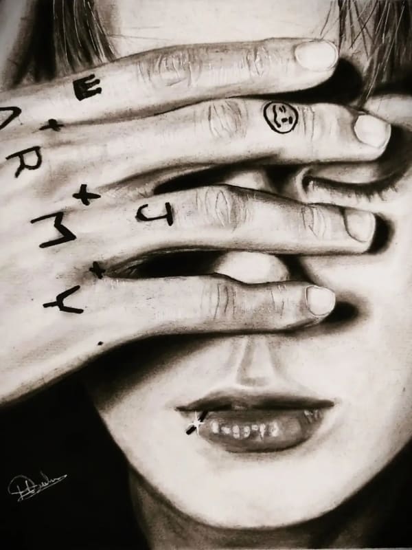 Jungkook Charcoal Art