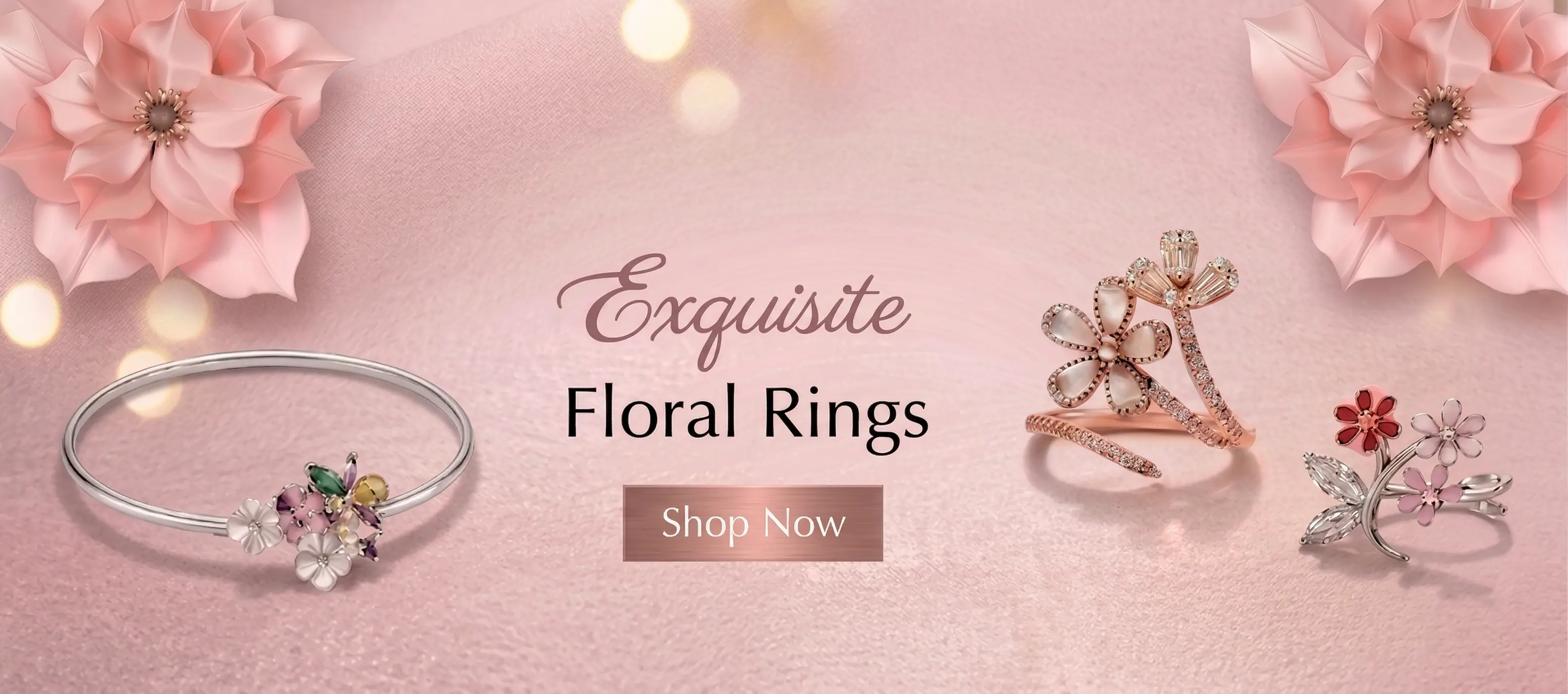 Miravi floral collection in 925 sterling silver jewellery