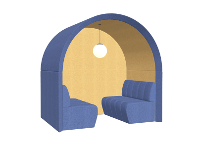 JDD Archie 4 Seat Booth with Back Wall
