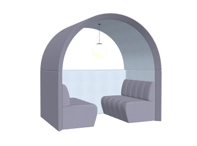 JDD Archie 4 Seat Booth with Half Wall
