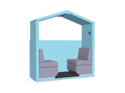 JDD Bea 2 Seat Booth with Half Wall