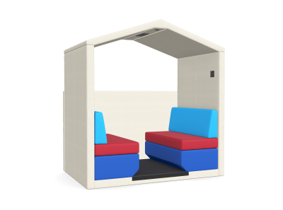 JDD Bea 4 Seat Booth with Half Wall