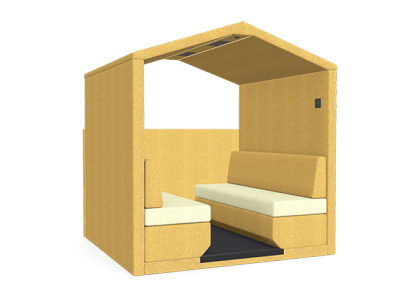JDD Bea 6 Seat Booth with Half Wall