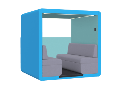 JDD Bob 6 Seat Open Meeting Booth with Half Wall