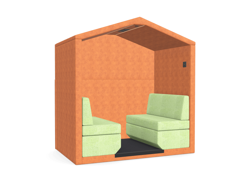 JDD Bea 4 Seat Booth with Back Wall - Image 1