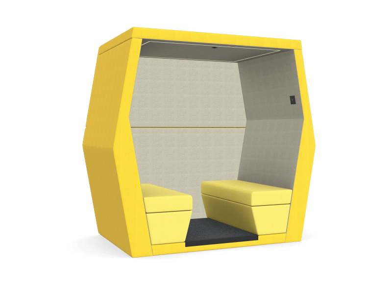 JDD Bill 4 Seat Meeting Pod with Back Wall - Image 1