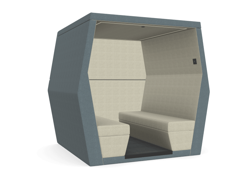 JDD Bill 6 Seat Meeting Pod with Back Wall - Image 1